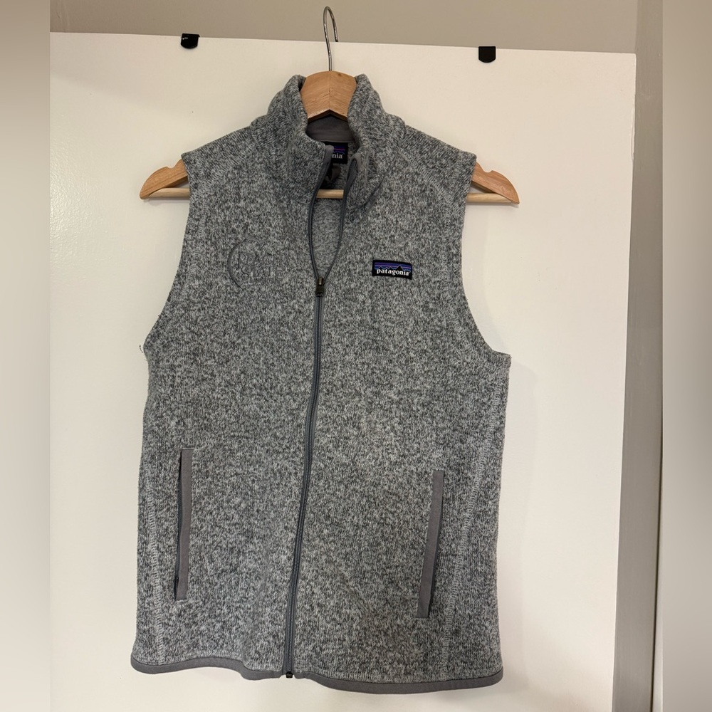Patagonia Women's Better Sweater® Fleece Vest in Birch White *BRAND LOGO